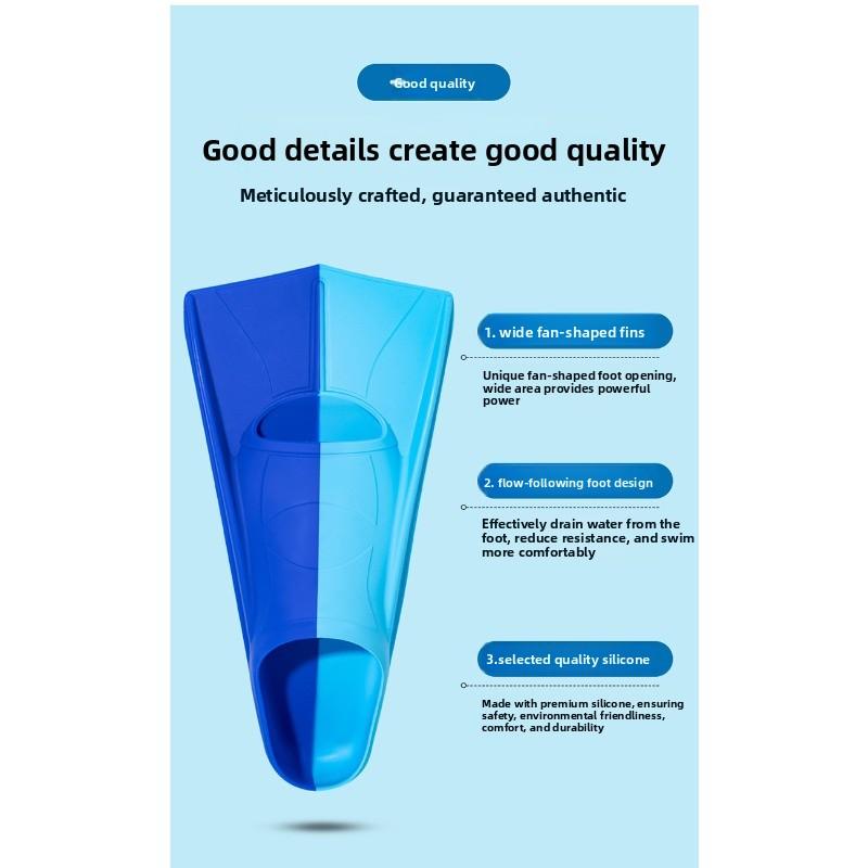 Swimming Flippers Silicone Flippers Children Adult Diving Frogs Training Diving Equipment Silicone Frogs