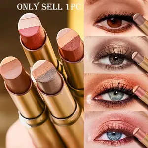 Matte and shimmer combined eyeshadow stick in three shades. Rich color tones add dimension to eyes. Easy to take along for gatherings and weekend outings Daily Makeup