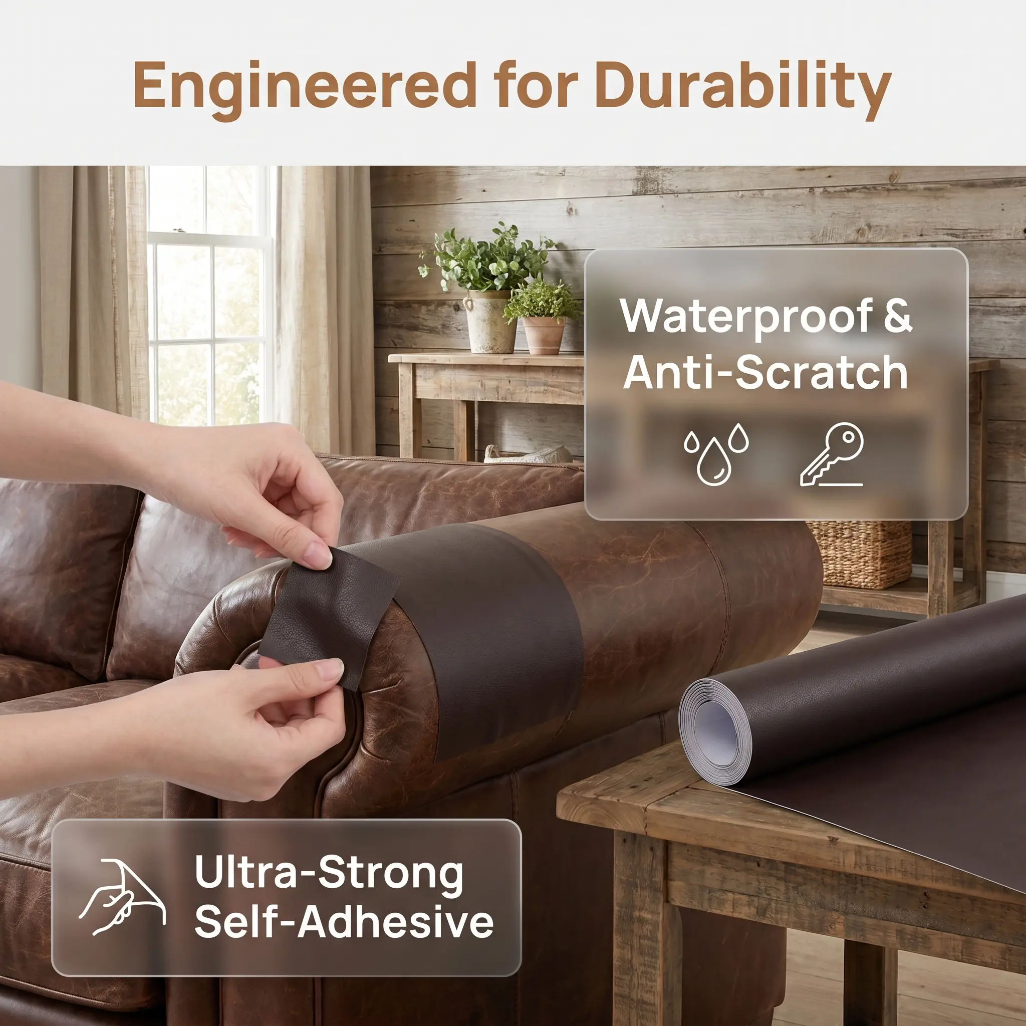 20*54 Inch Self-Adhesive Leather Sticker Patch Cuttable Sofa Repair,PVC Leatherette Waterproof Upholstery Fabric,Leather Stickers Self Adhesiveleather Repair Patch,for Car Seat, Couch, Chair-YY2