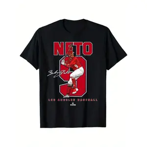 Los Angeles Baseball T-Shirt - Retro Style, Red & White Design with Player Number 2, Perfect for Training & Beach Outings, Baseball T Shirt