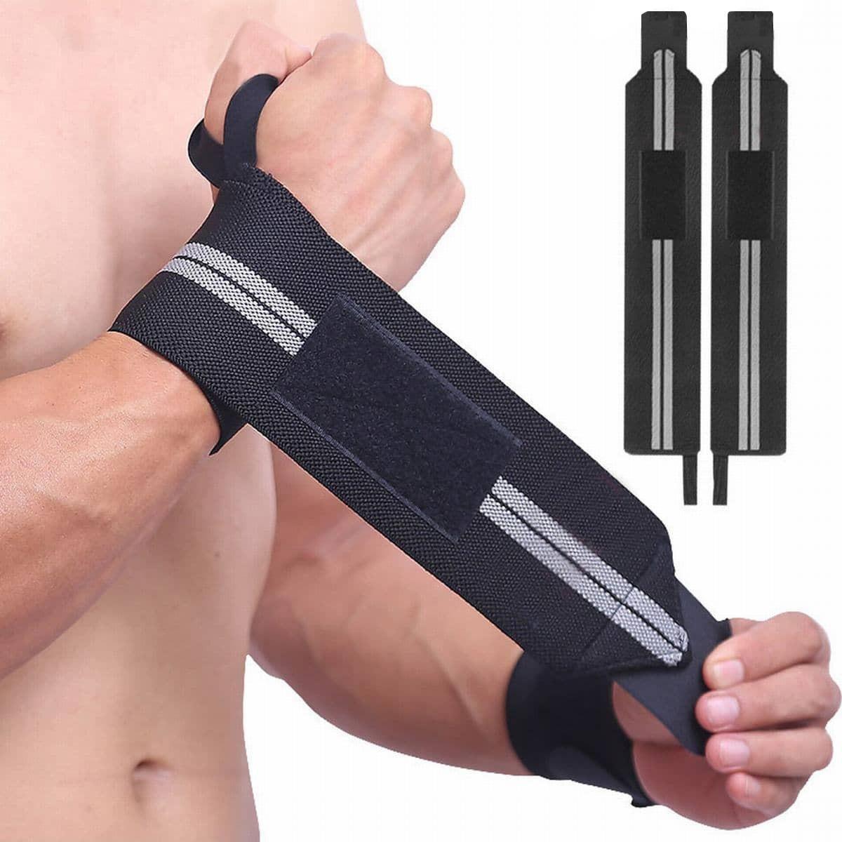 Sports Wristbands, 1 Pair Professional Wristbands for Weightlifting and Gym Training, Sports Wristband for Men & Women, Cuffs for Gym, Gym Wear, Gym Accessories, Exercise, Wrist Straps