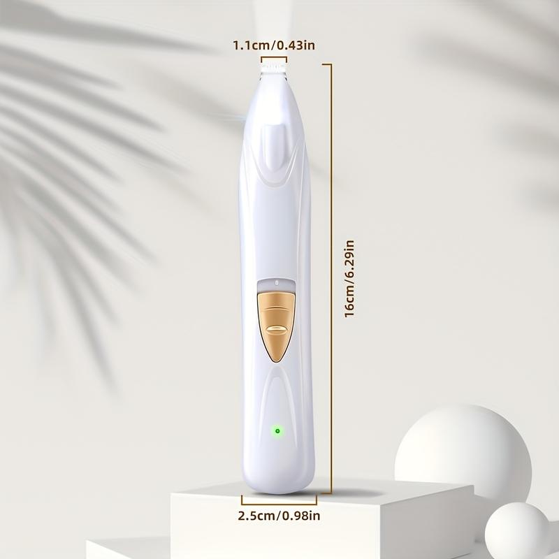 Electric dog paw trimmer, dog scissors with LED light, USB rechargeable professional dog grooming kit, cat and dog shaver, pet eyes, face, ears, paws