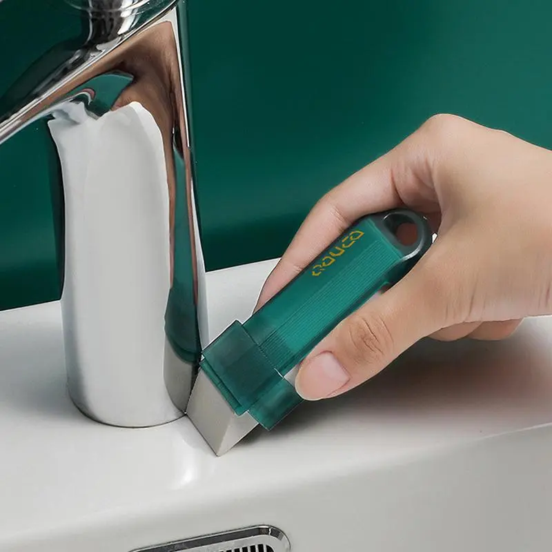 Kitchen Limescale Eraser, Kitchen Cleaner, Home Cleaning Products, Durable Cleaning Supplies, Household Cleaning Supplies, Faucet Cleaning Tool, Reusable Bathroom Sink Brush and Stainless Steel Stain Remover, Stain Removal