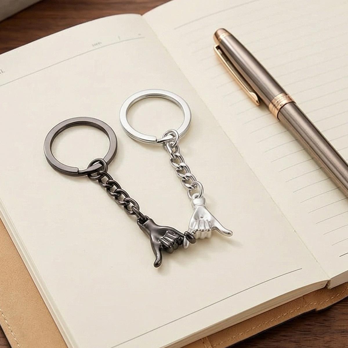 Pinky Promise Gift Matching Couple Gifts for Him Her Boyfriend Girlfriend Best Friend Matching Keychains for Couples Wife Husband One Year Anniversary Christmas Birthday Gifts Valentines Day Gifts