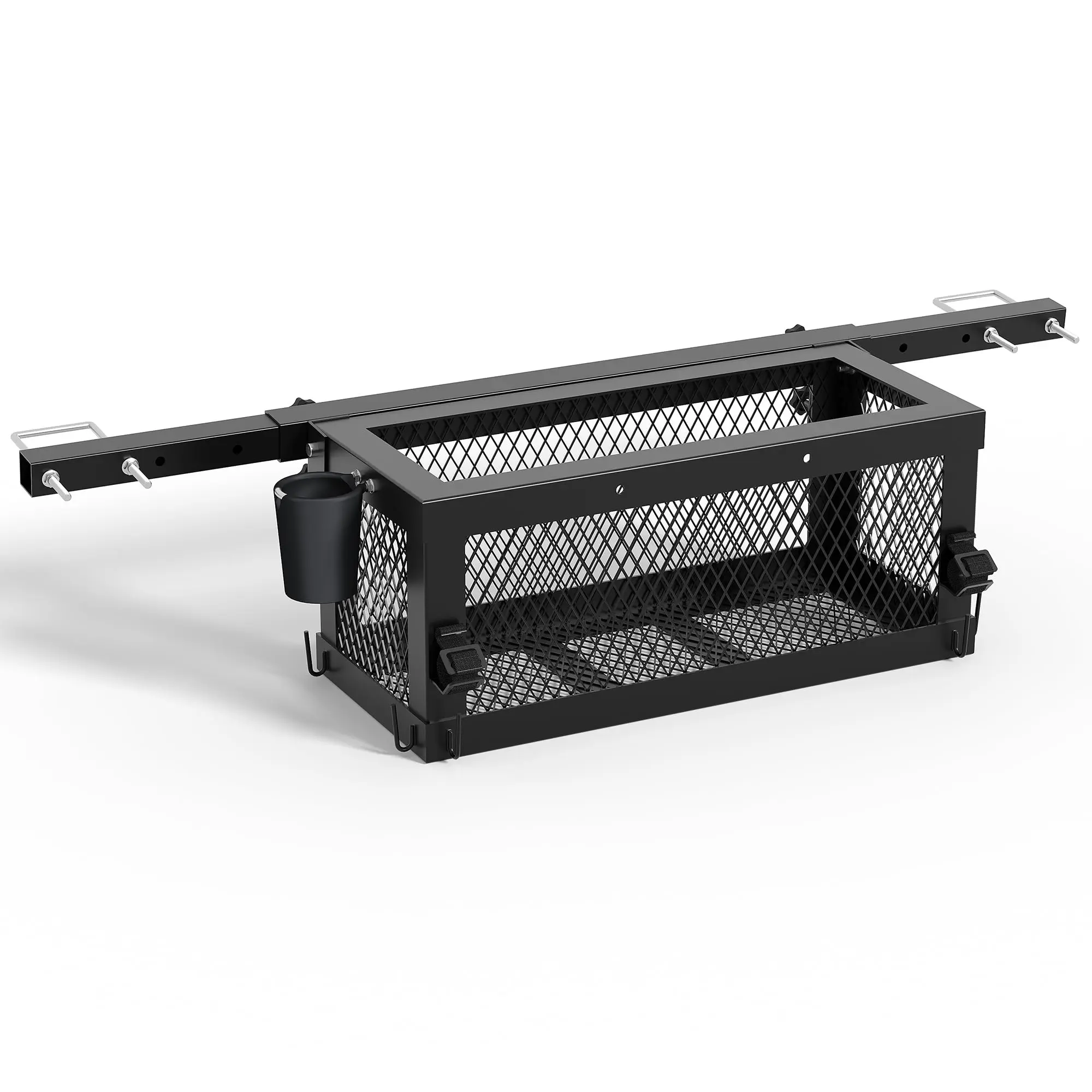 Heavy Duty Universal Tractor Tool Box Tray Attachment, 23.5"x10"x10" Multi-Function Tractor Tool Basket Storage Holder Accessories