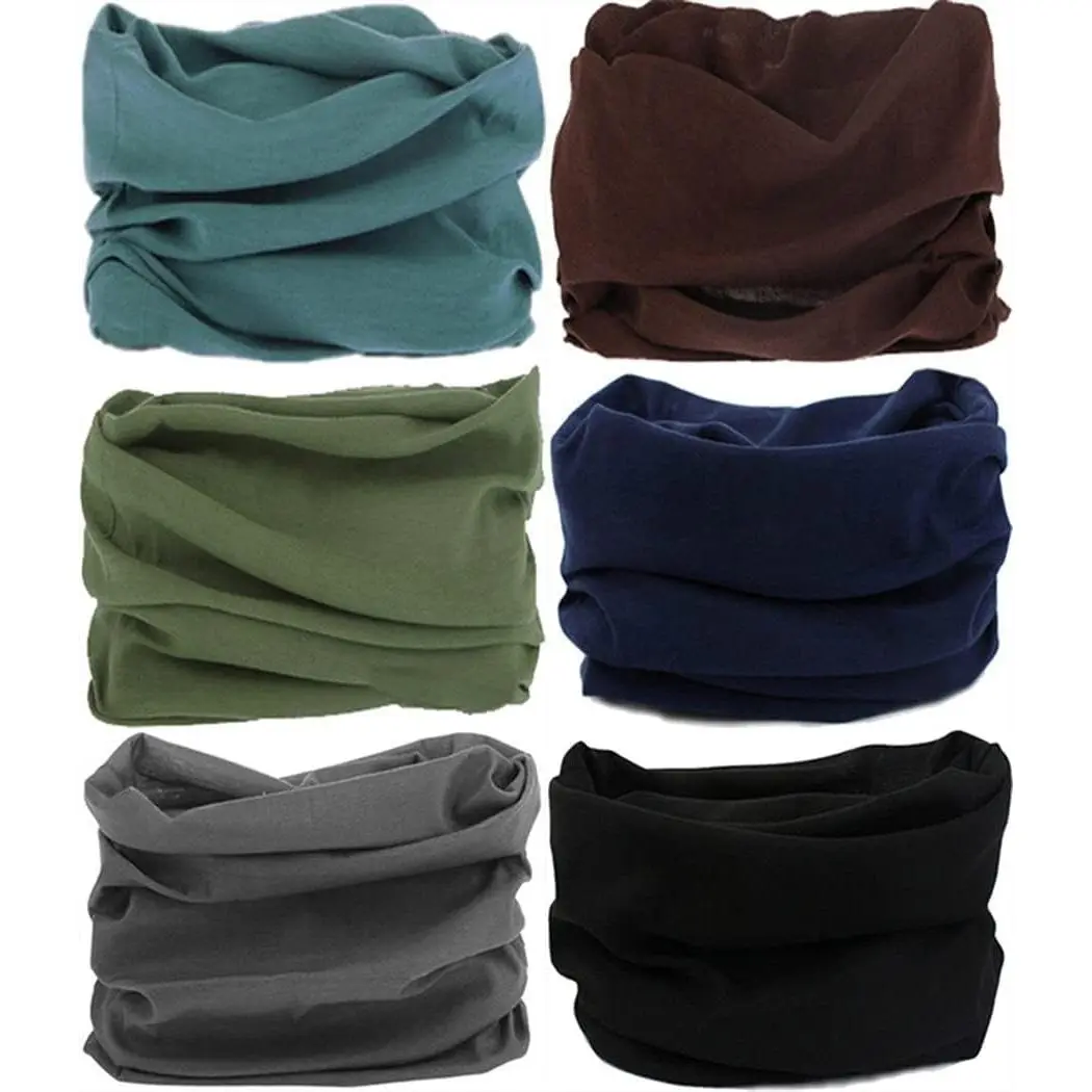Headband Neck Gaiter Head Wrap Headwear Face Mask Magic Scarf Bandana for Men and Women
