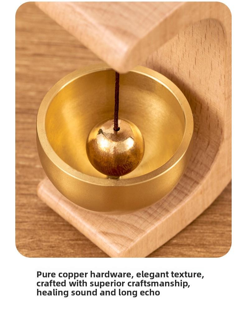 Vintage Magnetic Solid Wood Brass Doorbell, Cute Animal-Shaped Door Chime, Unique Decorative Entry Doorbell for Home and Office