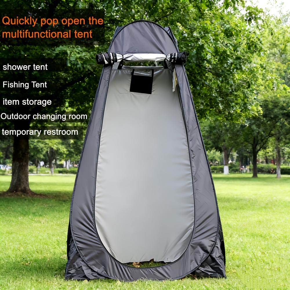 Dark gray portable changing and shower tent, heightened and thickened, easy to fold, suitable for multiple scenarios, quick-open outdoor camping movable toilet private tent