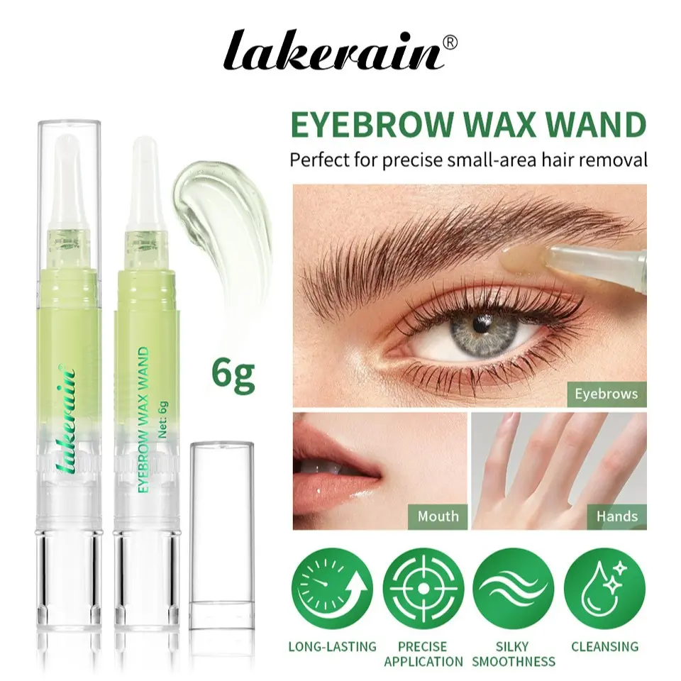 6g Portable Hair Removal Wax Stick, Eyebrow and Facial Use, Facial Waxing, Easy Operation, Removes Stubborn Hairs, Alternative to Wax Paper, Smooth