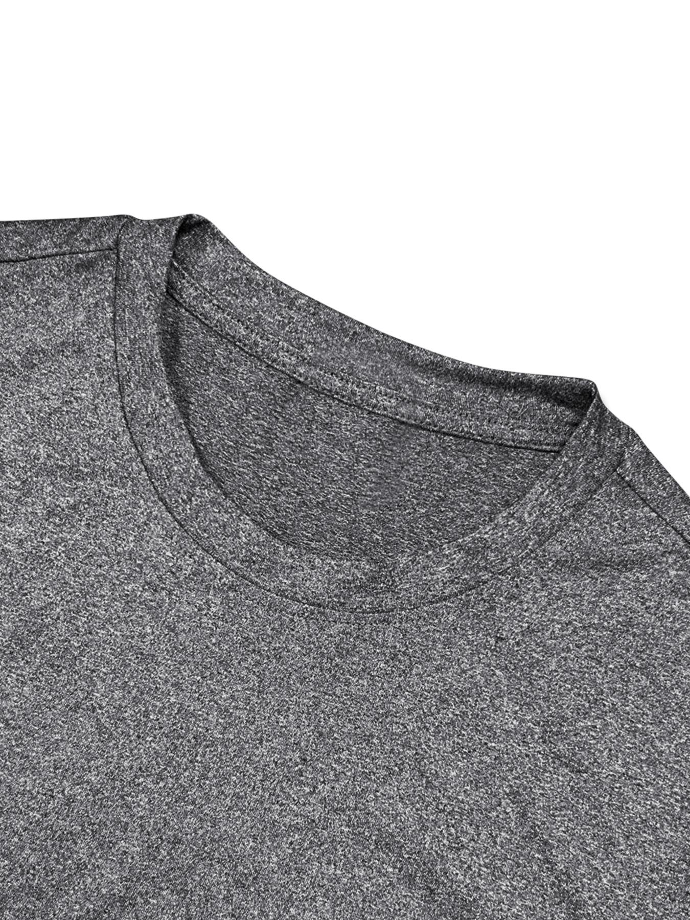 Men's Solid Plain Long Sleeve Crew Neck T-shirt, Casual Regular Fit Basic Round Neck Tee for Fall & Winter, Men's Clothes for Daily Wear