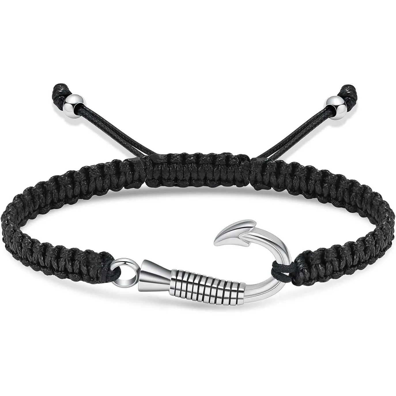 Cremation  Urn Bracelet for Ashes Stainless Steel Adjustable Memorial Bracelet for Men Women Fish Hook Braided Rope Design Human  Loss Sympathy