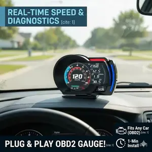 A520 Car Hud Display, Obd2 + GPS Dashboard, Speedometer, Odometer, Real-Time Engine Diagnostics, Safe Daily Commute, Smart Car Screen