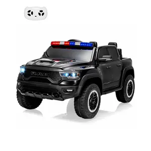 12V Electric Ride On Pickup Truck for Kids – Remote Control, Gentle Start, Music, LED Lights, Spring Suspension, Truck Bed Storage – Battery Powered Car Toy for Boys & Girls – Toddler Electric Vehicle