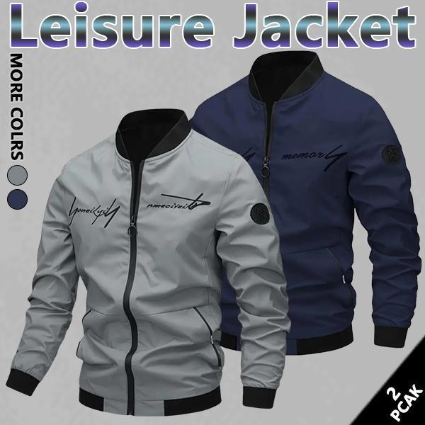 Men's Casual Windproof Jacket Outdoor Mountaineering Camping Polyester Personalized Letter Embroidery Bomber Jacket Beige Gray Qh Long Sleeve Zipper Daily Fashion Wear