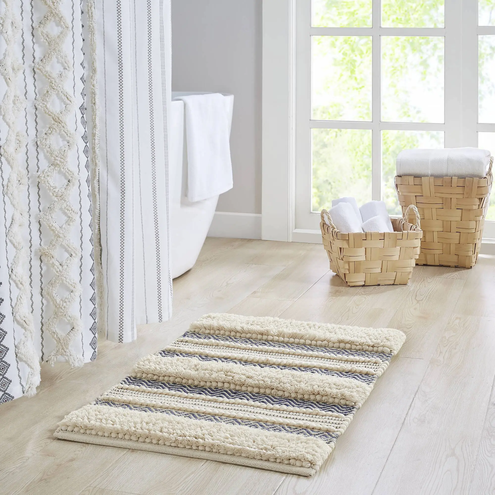 Nokaa 20x32 Inch Navy Bath Rug Soft Absorbent Non-Slip Bathroom Floor Mat Machine Washable Quick Dry Plush Chenille Bath Mat for Bathroom, Shower, Tub, Vanity, 1 Piece, Home Furniture and Household Product Search Terms for US Online Shopping