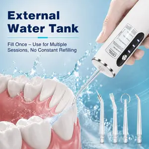 Water Flosser - Travel & Home Portable, USB Rechargeable Oral Irrigator, 3 Modes One-Button, 360° Deep Clean for Teeth & Gums, Dental Care, with Fresh Breath, Gum Care & Deodorizing