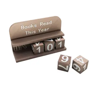 3D Printed Book Counting Ornament, Track Books Read This Year, Unique Decorative Item for Book Lovers, Perfect Gift for Reading Enthusiasts