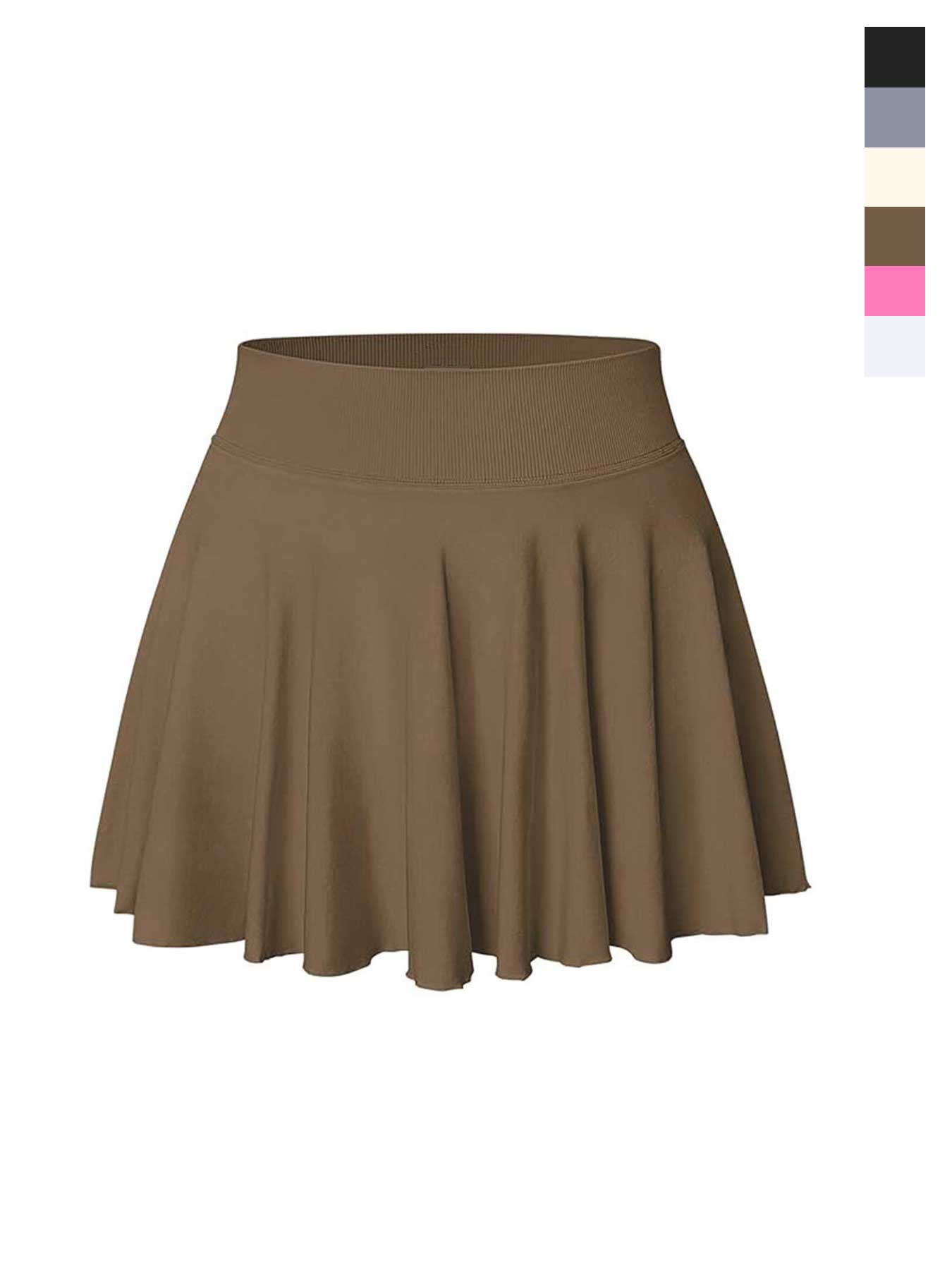 Women's Solid Color Pleated Skort, Sporty Casual Pocket Skort for Tennis Yoga Gym, Ladies Sportswear for Spring & Fall, Womenswear, Tennis Skorts, Athletic Skort