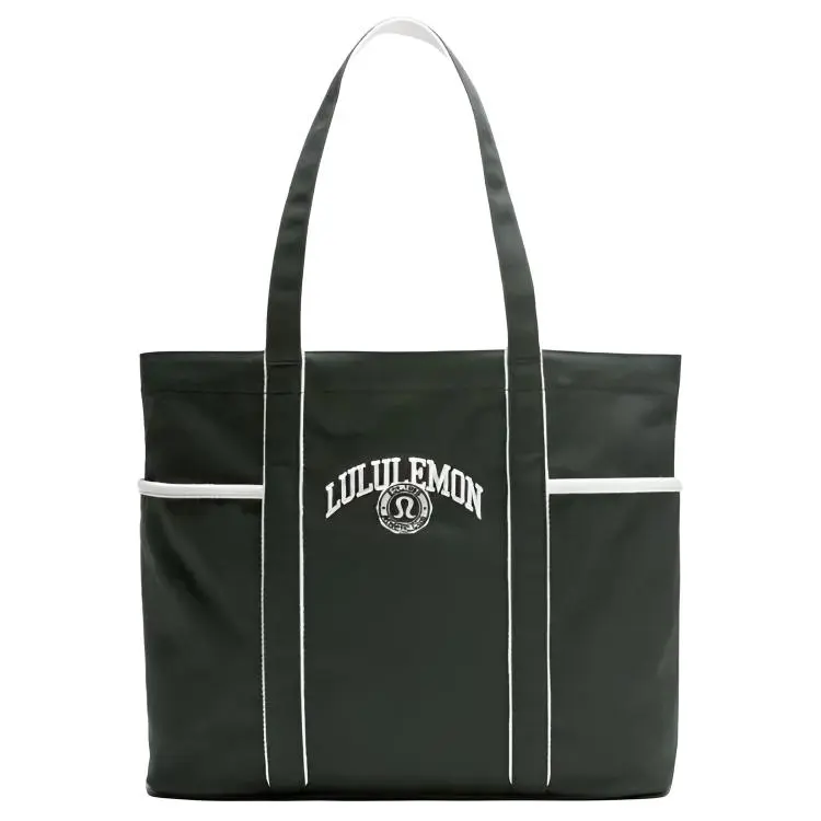 Lululemon Daily 20L Cotton Tote Bag for Women – Logo-Printed Shoulder Shopping Bag in Light Green