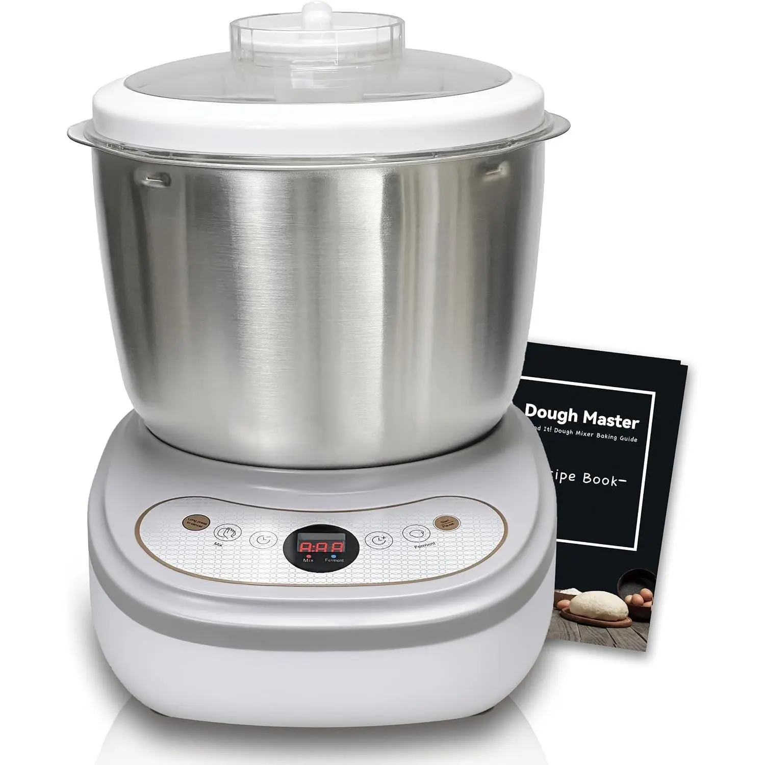 Dough Mixer with Fermentation Function, 5.3Qt Large Capacity Dough Maker for Bread, Pizza & Sourdough, Electric Dough Kneading Machine with Stainless Steel Bowl and  Control Panel