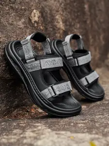 Men's Open-Toe Outdoor Sports Sandals, Adjustable Strap Non-Slip Hiking Shoes, Lightweight Casual Beach Footwear, Comfortable All-Season Sneakers