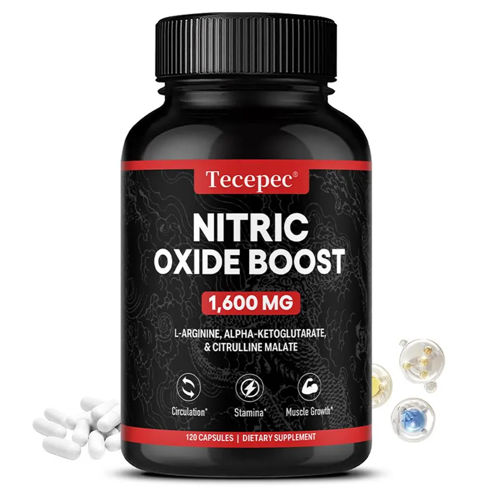 Tecepec Nitric Oxide Health Supplement , ​​Supports Energy Levels, 120 Capsules