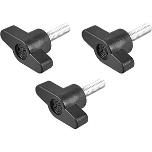 Clamping Handle Screw Knobs (M6x20mm) 3Pcs, Metal T-Shape Grip - for Housing Construction, Lathe Machine, Industry Equipment