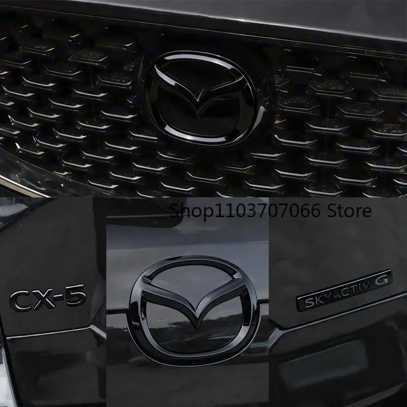 Car Emblem Badge Hood Front Rear Trunk Logo for MAZDA CX-5 2022 2023 2024 2025 Front Hood Emblem Rear Trunk Badge Sticker