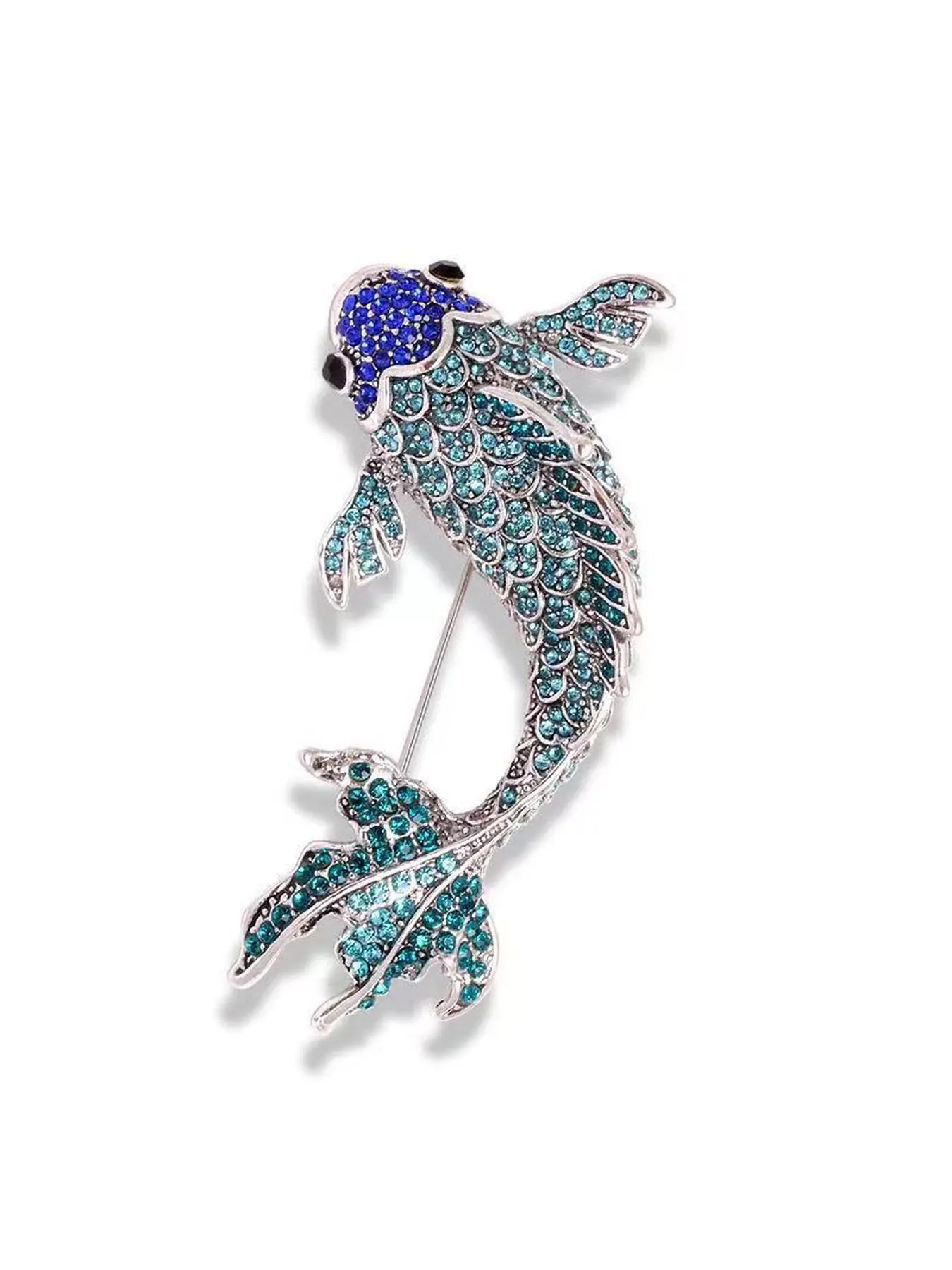 High-end Chinese Style Red Koi Rhinestone Brooch, Auspicious Fish Lapel Pin, Versatile Brooch For Coat Suit Holiday Festival