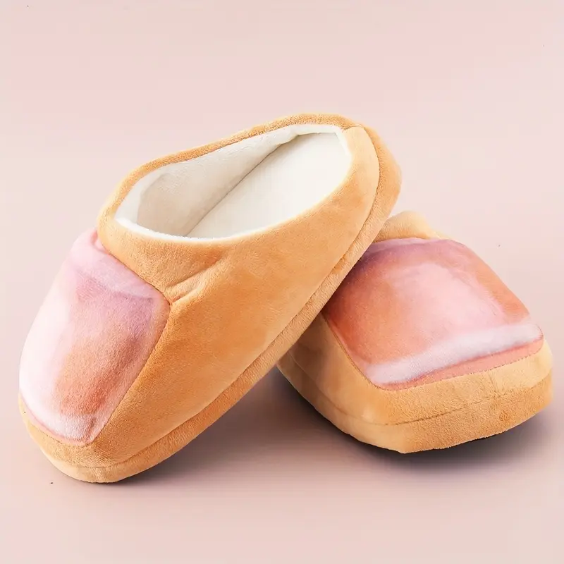 Unisex Quirky Big Toe Flat Slip-Ons Slippers, Trendy Casual Soft-Lined Indoor Footwear, Warm Cozy Spring-Use House Shoes for Men and Women, Soft Fabric Slide Shoes