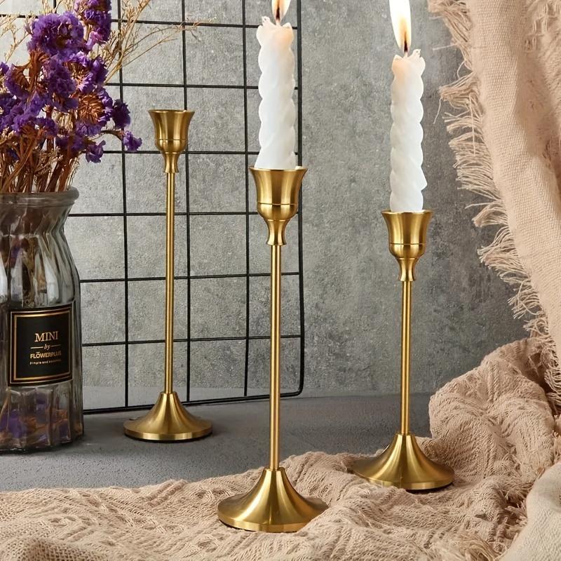 Elegant Romantic Vintage Metal Candle Holders, 30-Piece Set Candle Stands for Wedding, Dinner, Halloween and Home Interior Decor Ornaments, Interior Decoration Accessories