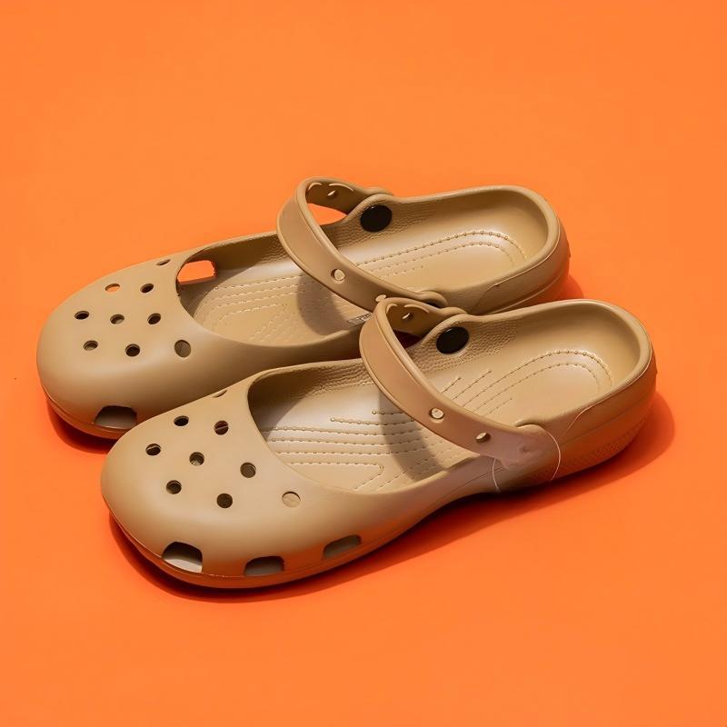 Women’s Leopard Print Clog Sandals – Lightweight Slip-On Comfort Shoes, Casual Summer Flats for Everyday Wear, Trendy Garden & Beach Footwear