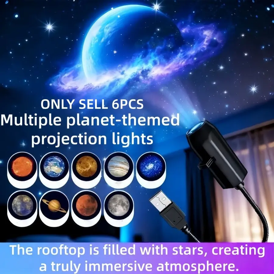 Starlight Moon Lamp, Creative LED Night Light, Logo Projection Lamp, LED Star Lights, Bedroom Background Light, Trendy Instagrammable Decor, LED Ambient Lighting