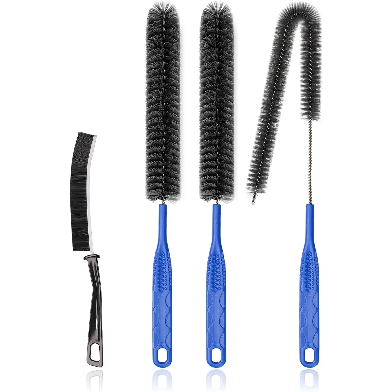 Drain Brush, Refrigerator Coil Cleaning Brush, Dryer Vent Cleaner Brush | Long Flexible Tool for Sink Drain Pipe Condenser Coil, Dryer Lint Brush, Fire Prevention Lint Remover Appliance Cleaner