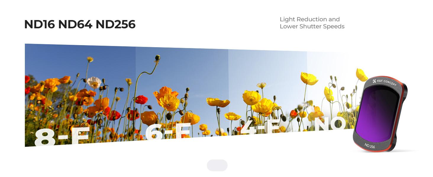 K&F Concept K-Series CPL ND Filter Kit Compatible with DJI OSMO Pocket 3 Creator Combo Accessories, CPL ND16 ND64 ND256 Magnetic Action Camera Neutral Density Polarising Filters HD Optical Glass