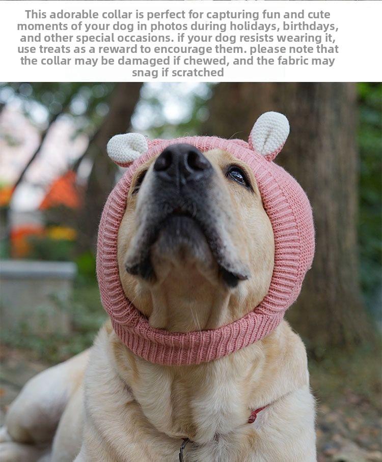 Pet hat winter medium and large dog Labrador golden retriever funny hood warm cute puppy hat cartoon