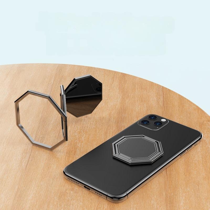 Valentine's Day Gift, Universal Phone Holder Made of Zinc Alloy, Ultra-Thin Foldable Ring Stand, Car and Desktop Mount, Top Convenience