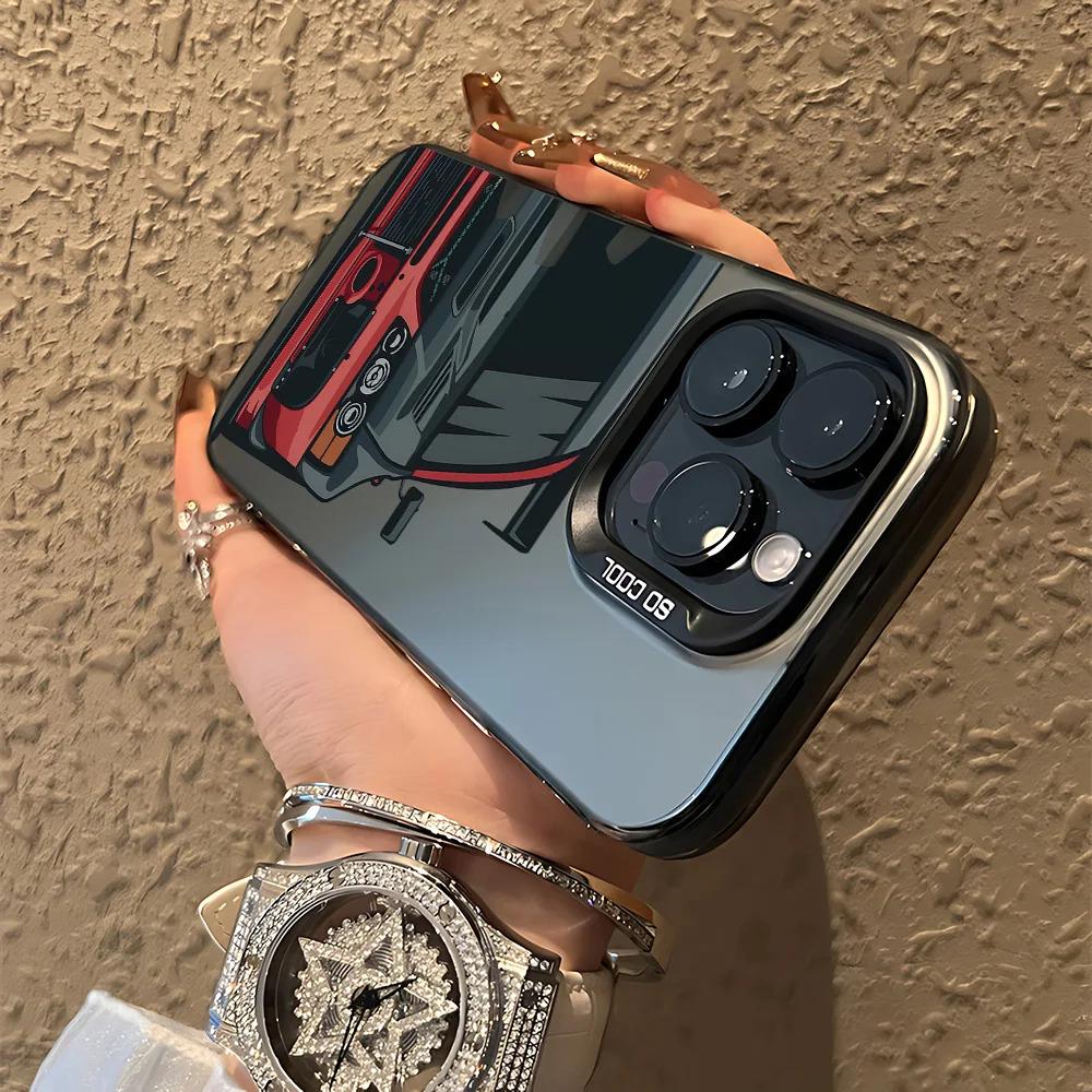 Cool JDM Sports Car Phone Case For iPhone 17 16e 16 15 14 13 12 11 mini Pro Max X XR 8 7 Air Plus Anti Fall Matte Back Cover