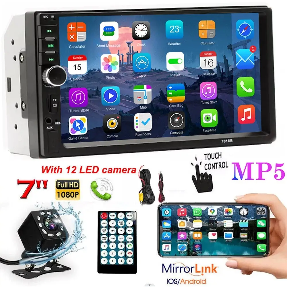 Universal Car Radio Host Bluetooth-compatible Mp5 Player, High-Quality Sound, Clear Reception, Compatible with All Models, Uninterrupted Installation