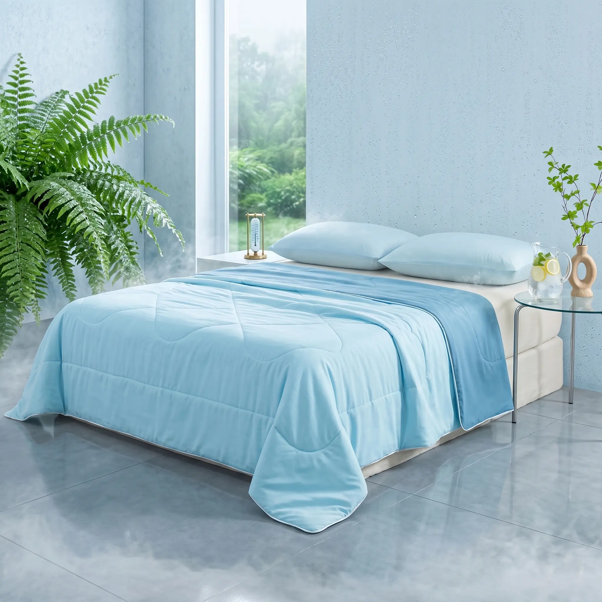 Double-Sided Cooling Quilt - Soft, Breathable, Silky Cooling Blanket - For Hot Sleepers, All Ages - Summer Bedding, Machine Washable, Ideal Gift Choice, Cooling Blankets Soft Bedspreads Polyester Bedspreads