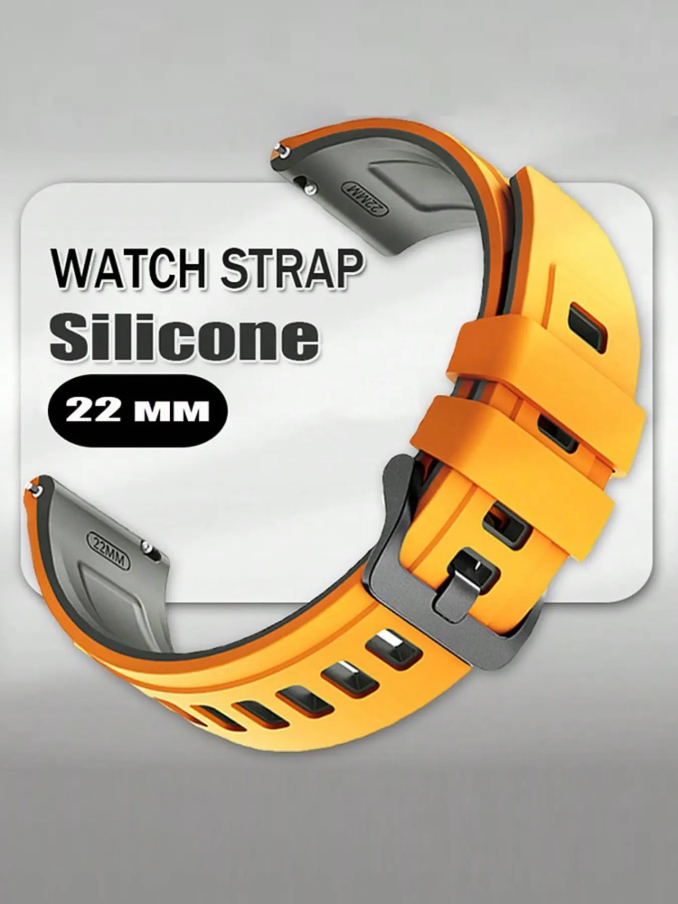 22mm Universal Breathable Silicone Sports Watch Strap With Quick-Release Buckles, For Garmin Watch,For Huawei Watch,For Xiaomi Watch,For Suunto Watch,Watches From Various Brands, Among OthersSoft And Durable,For Both Men And Women,Ideal Gift