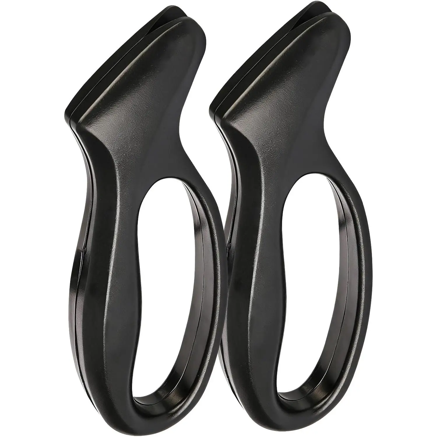 2-Piece Plastic & Silicon Knife Sharpener Set, Black, Comfort Handle, Compact & Easy to Use, Professional Sharpening Hone for Restoring Straight Edges (Kitchen/Pocket Knives)