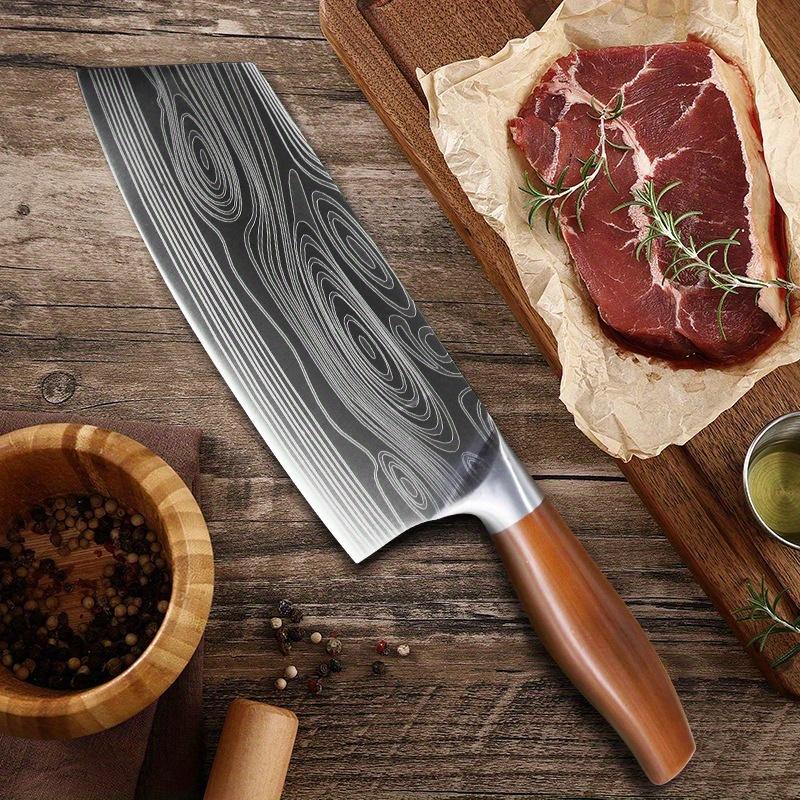 Sharp Stainless Steel Kitchen Knife Damascus-cut Knife Household Cleaver Bone Knife Melon and Fruit Knife Chef's Knife