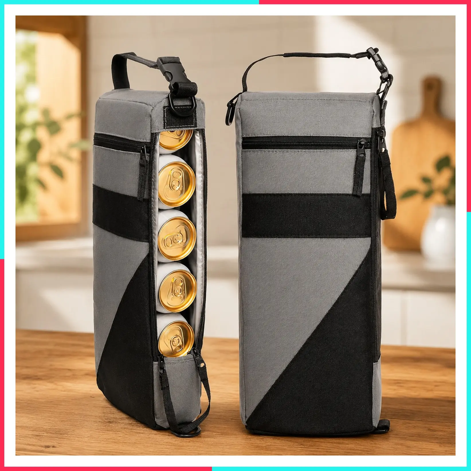 Golf Cooler Bag with 2 Ice Packs - Keeps Drinks Cold for Hours