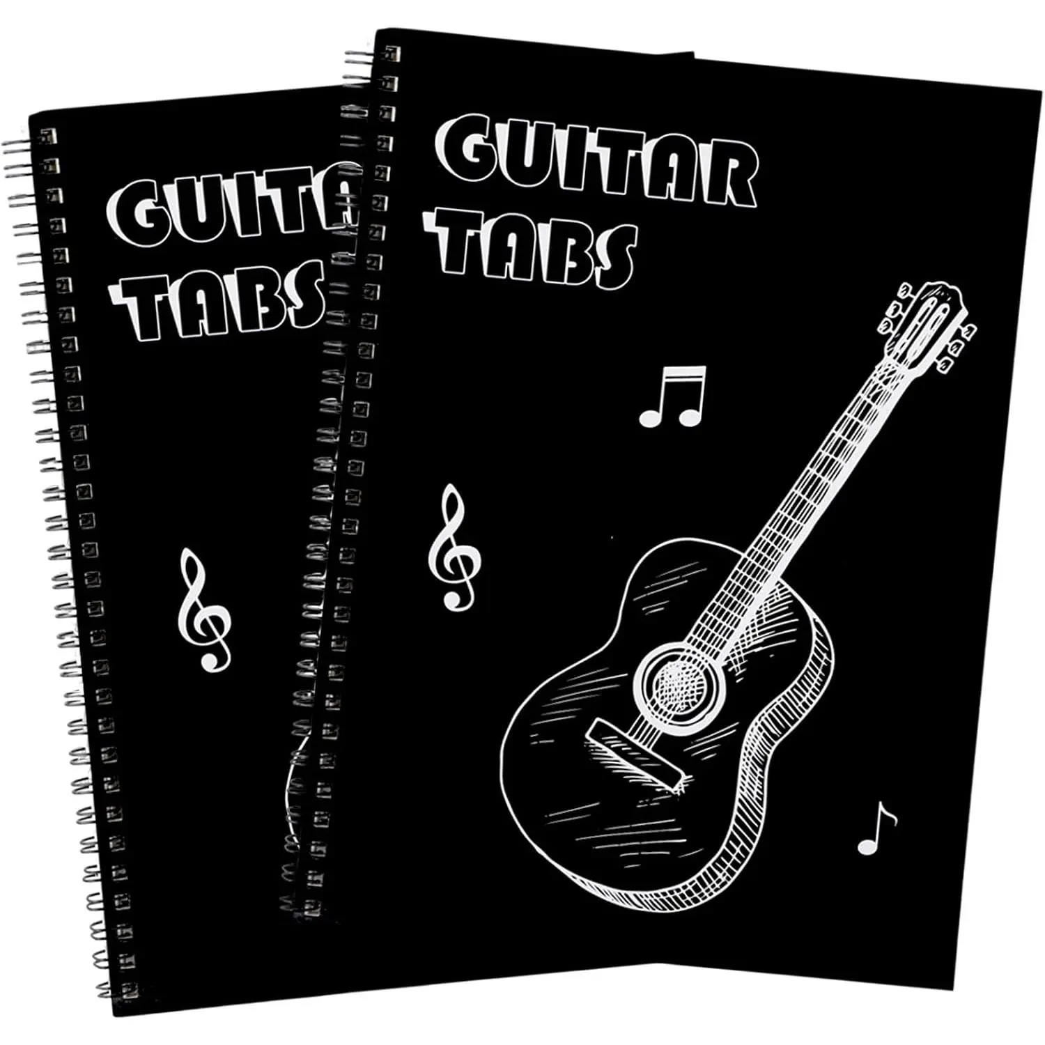 2 Pack Guitar Tab Notebook 6-String Blank Sheet Tablature Notebooks for  Composition Songwriting for Instrument Lovers Musicians Students 7.5x10.23 Inches (Black Covers