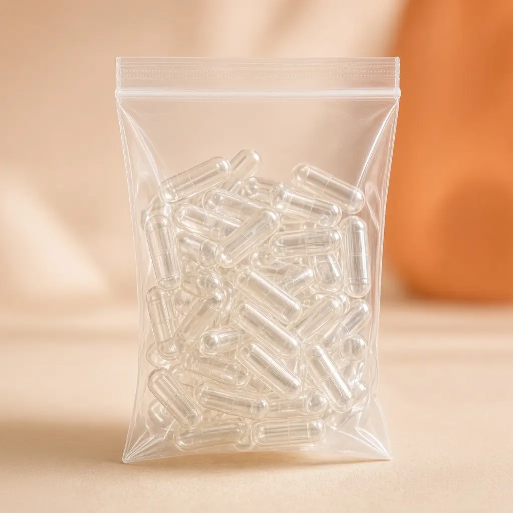 100 Capsules Per Serving / HPMC Vegetable Capsules / Transparent Capsules / Size 0 Empty Capsules / DIY Handmade / Professional Use / Fusion Capsules