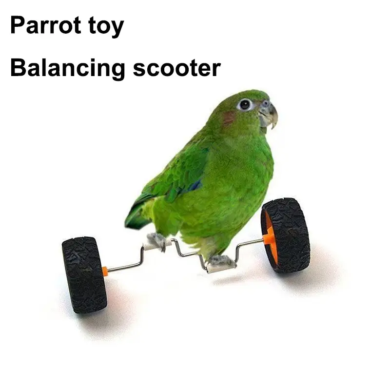 Parrot Toy Balance Bike for Small Birds, Wheel Skill Training Tool, Bird Accessories, Fun and Engaging Pet Plaything