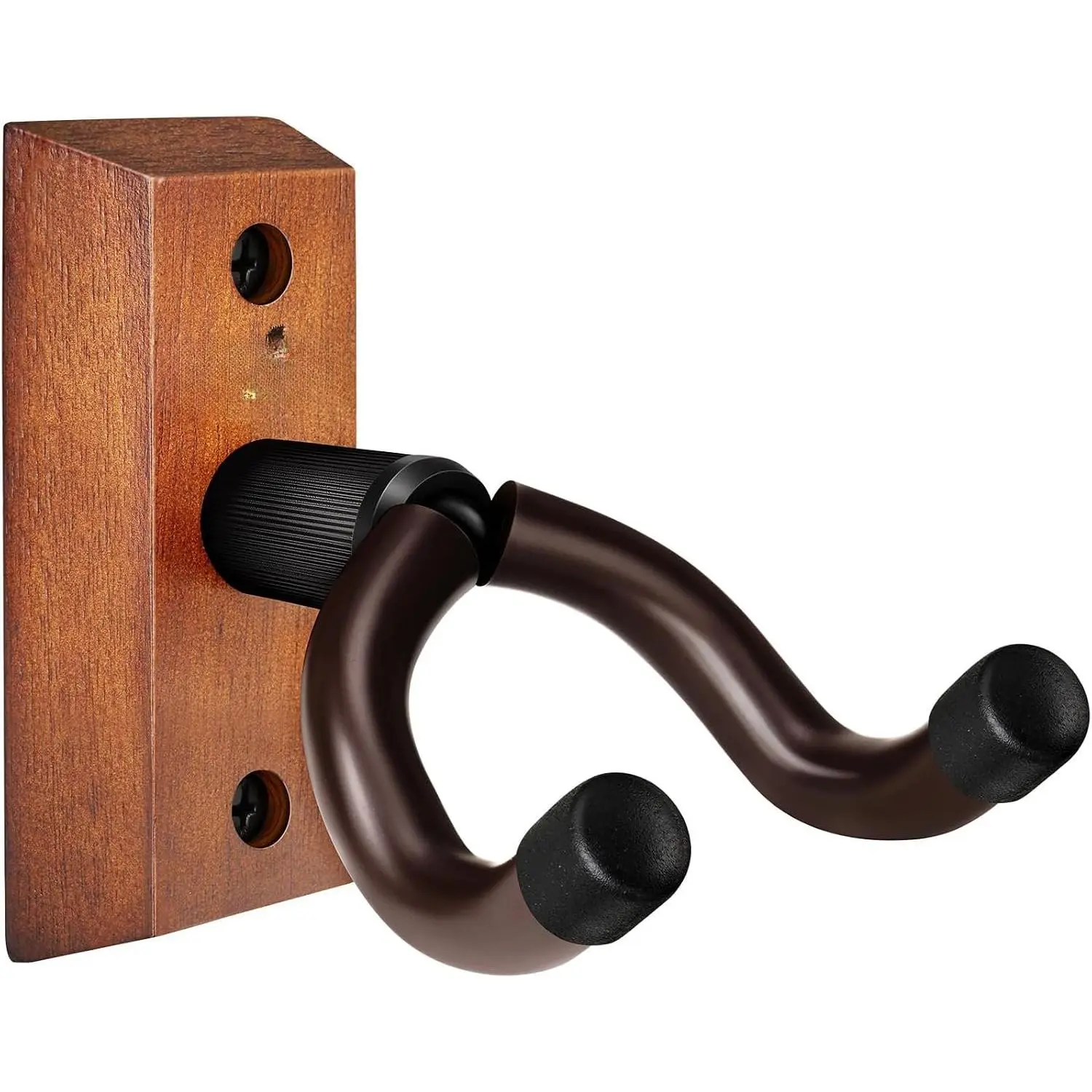 Guitar Wall Mount, Hardwood Guitar Hanger Mount Brown Hook | Guitar Wall Hook Stand, Guitar Holder Wall Mount Hanger for Acoustic Guitar, Electric Guitar, Banjo, Bass, Mandolin