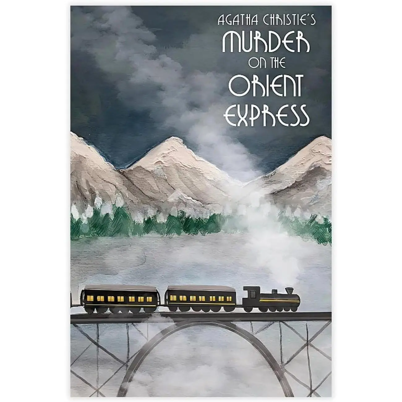 Murder On The Orient Express Literary Canvas Poster Wall Art Prints Room Aesthetic Murals Bedroom And Living Decorations