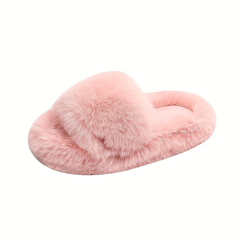 New Plush Children'S Slippers Christmas 2025, Designed Autumn And Winter, Featuring a Easy Style, Thick Warmth, And a Luxurious Feel, in Solid Color with a Chic Vibe